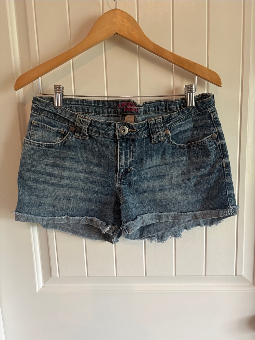 Arizona Jean Company Distressed Blue Denim Shorts